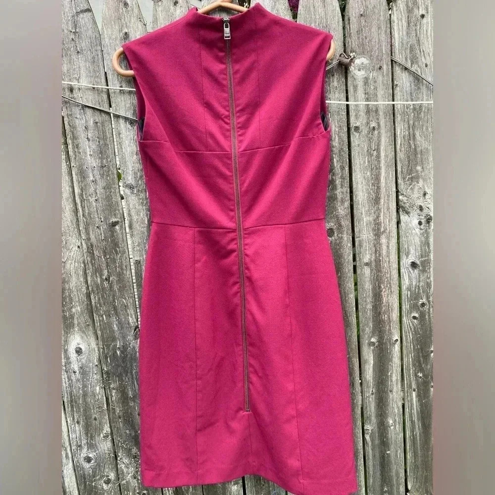 Andrew Marc Sheath Dress - Burgundy- Excellent Condition- Size 4 - Above Knee - Picture 5 of 10